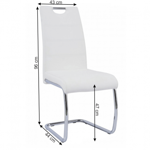 Blagovaonska stolica, bijela/svijetli štep, ABIRA NOVO