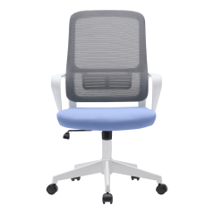 Bürostuhl, Neomint-Hellblau/Grau/Weiß, SALOMO TYP 1