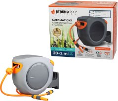 Strend Pro Premium kolut za cev, stenski, avtomatski 1/2", z vrtno cevjo L-20+2 m