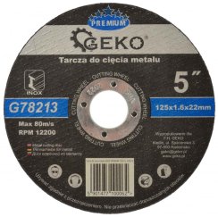 Trennscheibe für Metall und Edelstahl 125 x 1,6 x 22,2 mm, GEKO