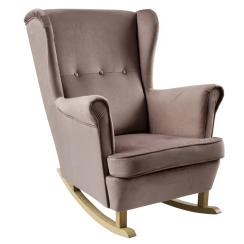 Gugalni stol s krili, roza/bukev, TEJA