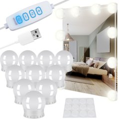 LED lampy na zrkadlo/ toaletný stolík - 10 ks.