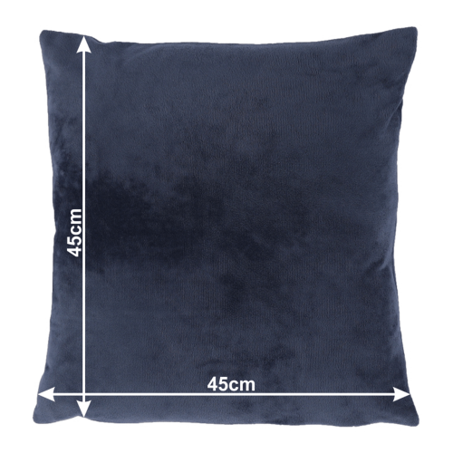Jastuk, tamnoplava baršunasta tkanina, 45x45, ALITA TIP 6