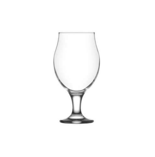 Kozarec za pivo 570 ml ANGELINA na peclju, prozorno steklo, set 6 xxx
