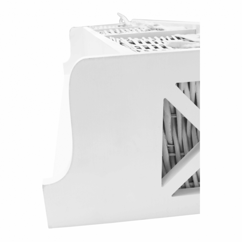 Hängeregal mit 3 Körben, weiß, RAFAELLO