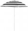 Slunečník Dalia, 180 cm, 32/32 mm, s kloubkem, černo/bílý