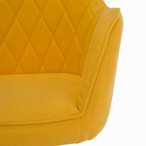 Krzesło biurowe, tkanina żółto/biały, SANTY