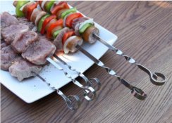 Grillezőtű 30cm-es rozsdamentes acél, 6 db colimax készlet