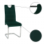 Jídelní židle, smaragdová Velvet látka/světlé šití, ABIRA NEW