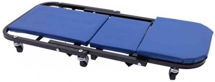 Leżak składany do montażu - stołek, 6 kółek, długość 91 cm, XL-TOOLS