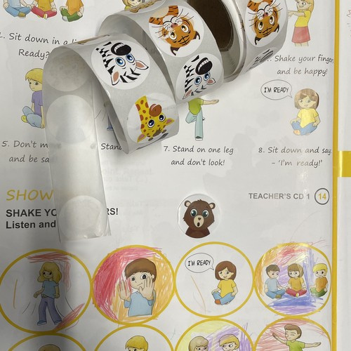 Motivacijske naljepnice - rola od 500 kom. Kruzzel 22947 (akce)