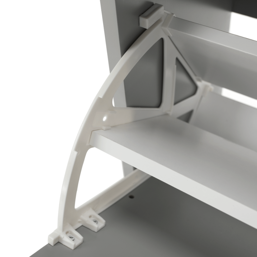 Schuhregal, 2-reihig, grau, SEBER TYP 4 (akce)