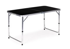 Turistický stôl skladací kempingový stôl čierny vrch 120 x 60 cm
