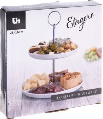 Etajeră din porțelan cu două etaje