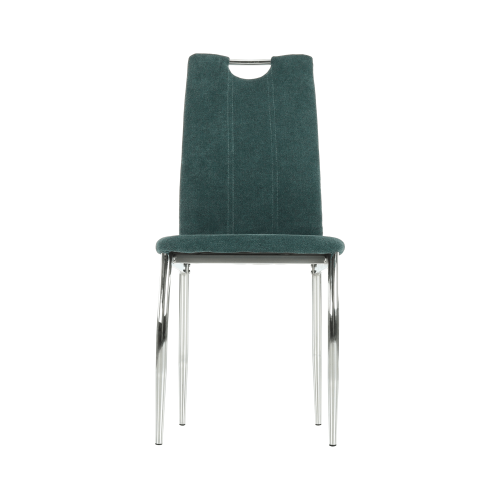 Blagovaonska stolica, svijetlo plava tkanina/krom, OLIVA NOVO