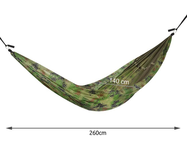 Hamak kempingowy Santiago Army 260x140cm (akce)