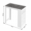 Barska miza, bela/beton, 117x57 cm, AUSTEN