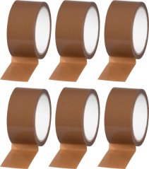 Bandă Strend Pro, 48 mm, L-50 m, 45 µm OPP, împachetare, adeziv, maro, pachet. 6 buc