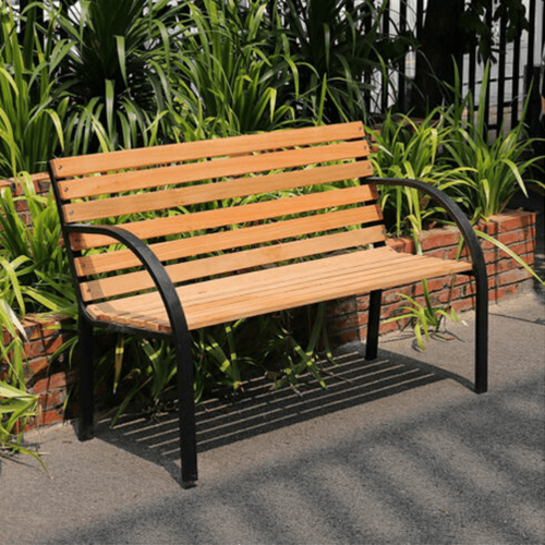 Zahradní lavička, černá/přírodní, LACEA