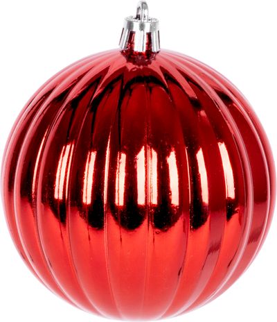 MagicHome Weihnachtskugeln, 14 Stück, rot-weiß, mit Dekoration, für den Weihnachtsbaum, 8 cm - SALE (akce)