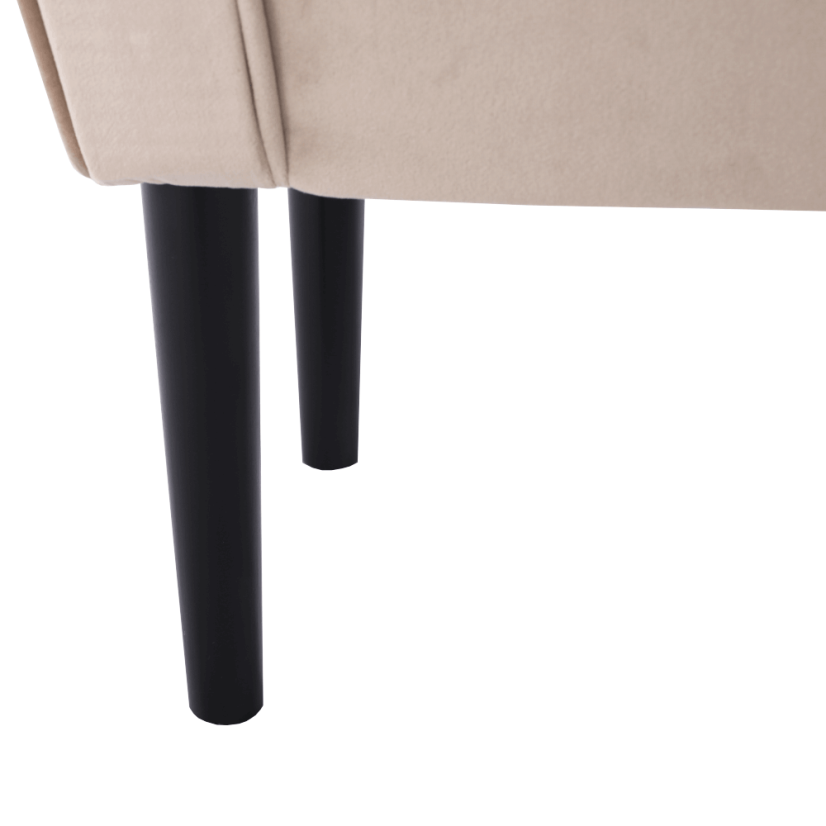 Bank, Samtstoff, beige/schwarz, BURDA