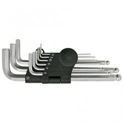 Set viličastih ključev Strend Pro HK0045, 9 kosov, imbus, nasadni, imbus ključ s kroglico