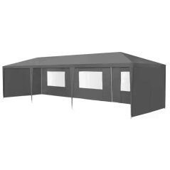 Záhradný komerčný pavilón, 3x9 m, 8 stien, sivý, MultiGarden