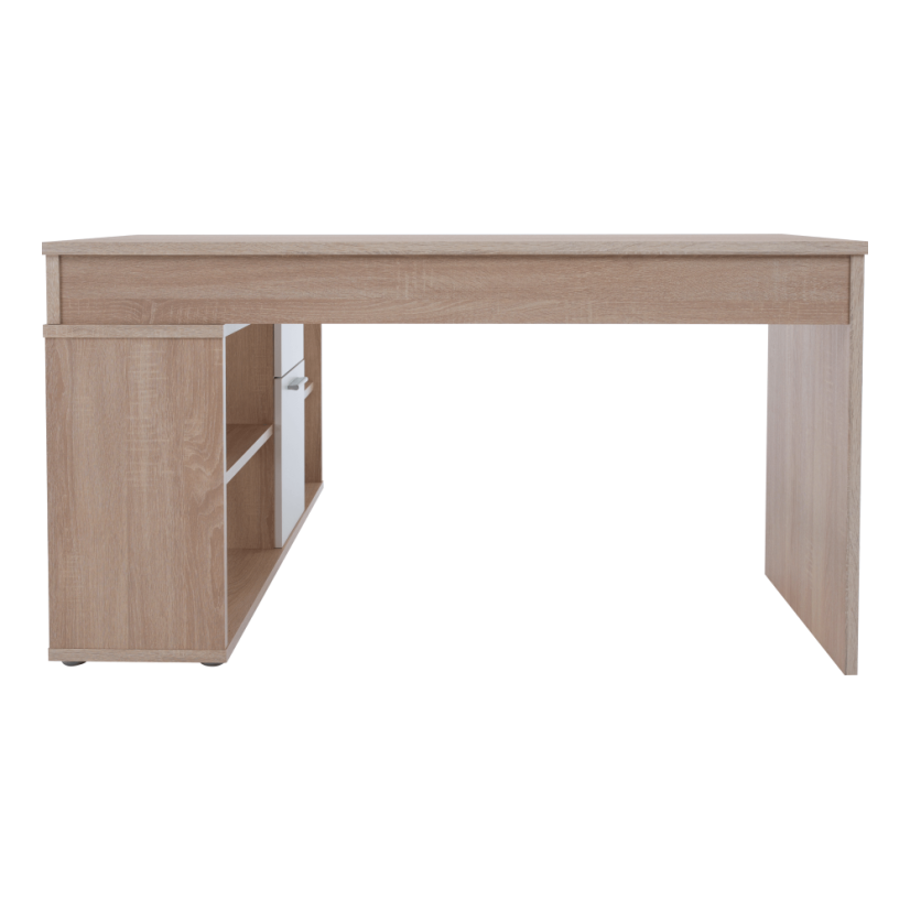 PC-Tisch, Sonoma-Eiche/Weiß, NOE NEU