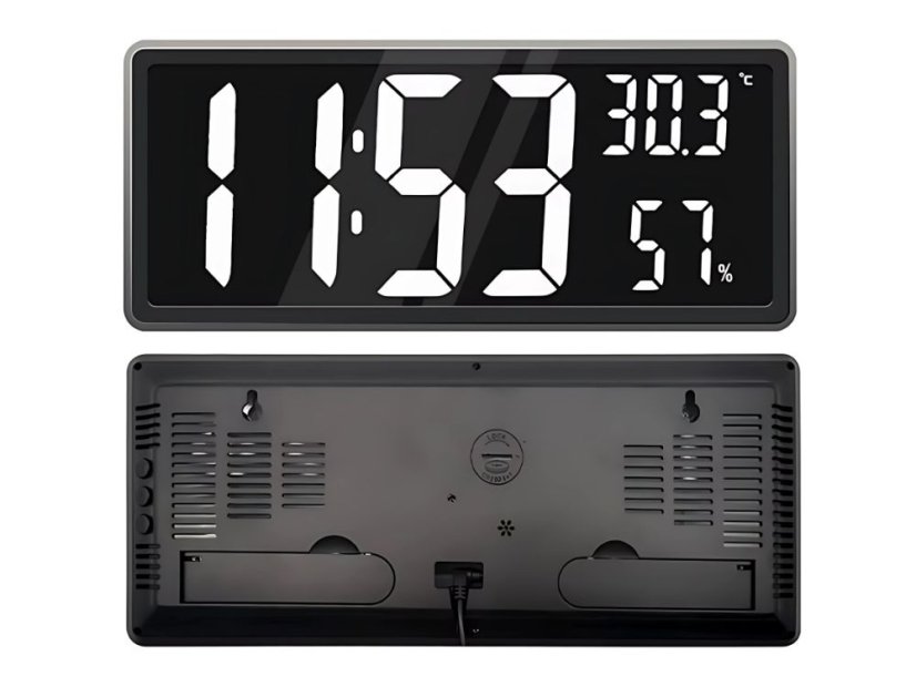 Elektronický budík digitálny led stojaci prívesok teplota vlhkosť