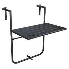 Sklopivi balkonski stol, crni, UZORAK