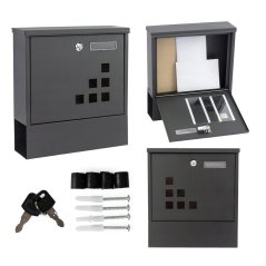 Acél postaláda újságtartóval