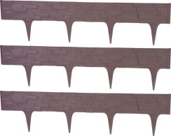 Palisáda StonePalisade L-2,37m, tmavě hnědá, bal. 3 ks, 790x95/200 mm, UV