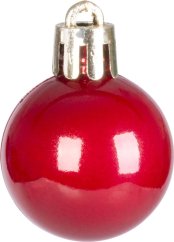 Bombki MagicHome 24 szt. komplet czerwone na choinkę 3 cm (akce)
