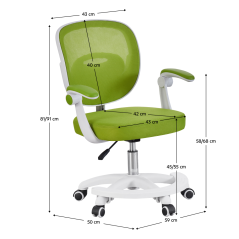 Drehstuhl, grün/weiß, TRIXI TYP 2