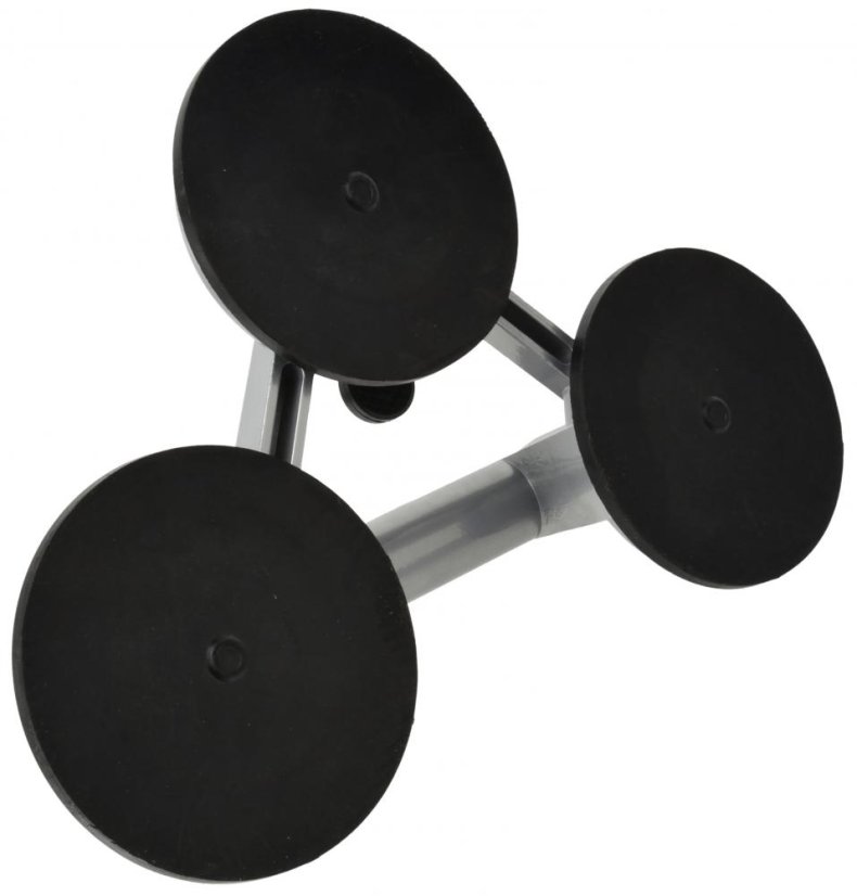 Aluminium-Saugnapf für Glas 3 x 115 mm, Tragfähigkeit 130 kg, GEKO