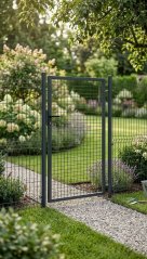 Brama Strend Pro METALTEC ECO, 1000/1000/50x50 mm, ościeżnica kwadratowa, antracyt, jednoskrzydłowa, ogrodowa, ZN+PVC, RAL7016