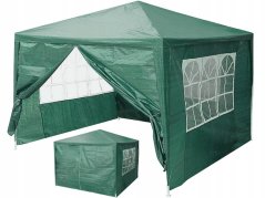 Záhradný komerčný pavilón, 3x3 m, 4 steny, zelený, MultiGarden