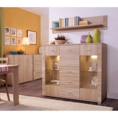 Komoda tip 10, dub sonoma, GRAND