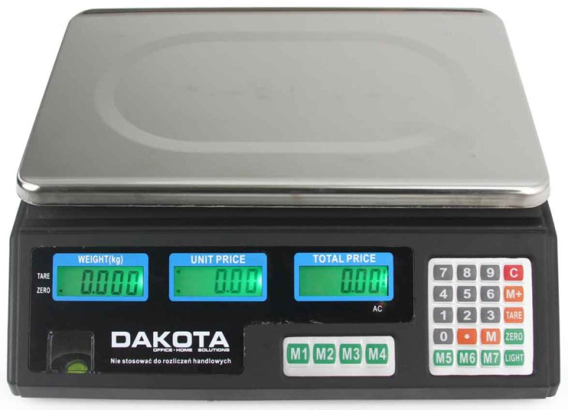 Digitale Tischwaage bis 40 kg, Wiegefläche 33 x 23 cm, DAKOTA