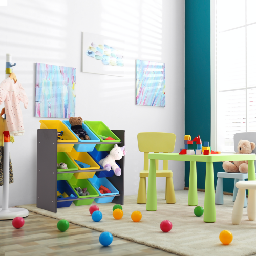 Organizator de jucării, multicolor / gri, KIDO TYPE 3