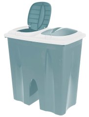 Coș de gunoi pentru deșeuri sortate, 2 x 25 l, verde