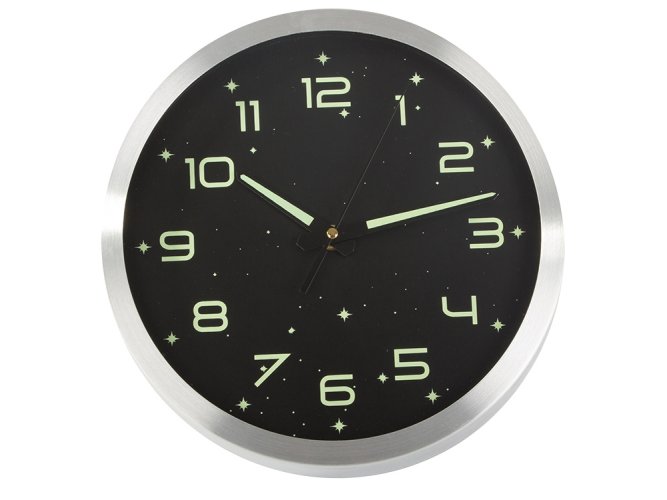 Veľké nástenné hodiny fluorescent light stars 30 cm