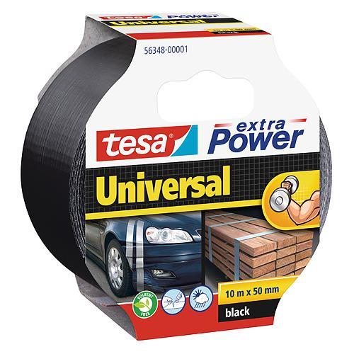 tesa® Extra Power Universalband, selbstklebend, Textil, Silber, 50 mm, L-10 m