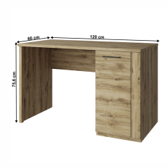 PC stôl 1D/120, dub navarra, DORSI