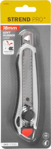 Nůž Strend Pro UKX-8100-2, 18 mm, odlamovací, s kolečkem, Alu/plast
