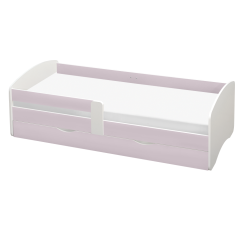 Krevet s letvičastom podnicom i prostorom za pohranu 80x160, bijela/ružičasta, COCOLINO