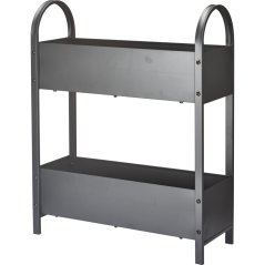 Truhlík dvoupatrový ve stojanu  60 x 22,5 x 75 cm tmavě šedý