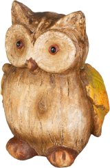 Dekorace MagicHome Nature, Sova, polyresin, 7,8x6,8x10 cm