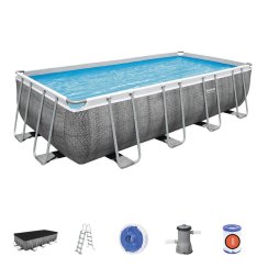 Bazén Bestway® Power Steel™, 56996, filtr, pumpa, žebřík, dávkovač, prostěradlo, 4.88mx 2,44m x 1.22m