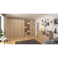 Komoda s posuvnými dveřmi, dub sonoma, BETTY 4 BE04-009-00